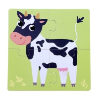 Пазлы 4 в 1 &laquo;Собери зверюшку: Кто живёт на ферме?&raquo;, 4 пазла, 16 деталей