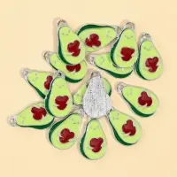 Фурнитура для бижутерии &laquo;Авокадо&raquo;, металл, 1.6&times;2.4 см, 15 шт.