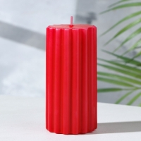 Свеча- цилиндр ароматическая "Рельеф. Бархатная роза", 5х10см Свеча- цилиндр ароматическая "Рельеф. Бархатная роза", 5х10см