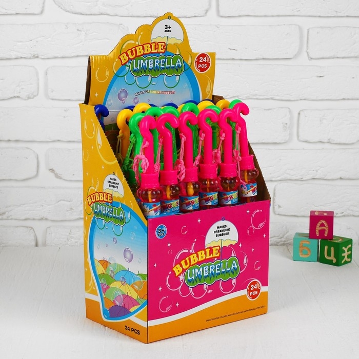 Мыльные пузыри &laquo;Зонт&raquo; на верёвочке, 72 мл, МИКС