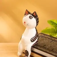 Сувенир &laquo;Кот сидячий&raquo;, 5&times;6&times;14 см, дерево, коричневый