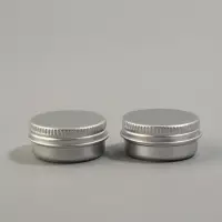 Баночка для хранения, 10 мл, фасовка - 2 шт, цвет серебристый