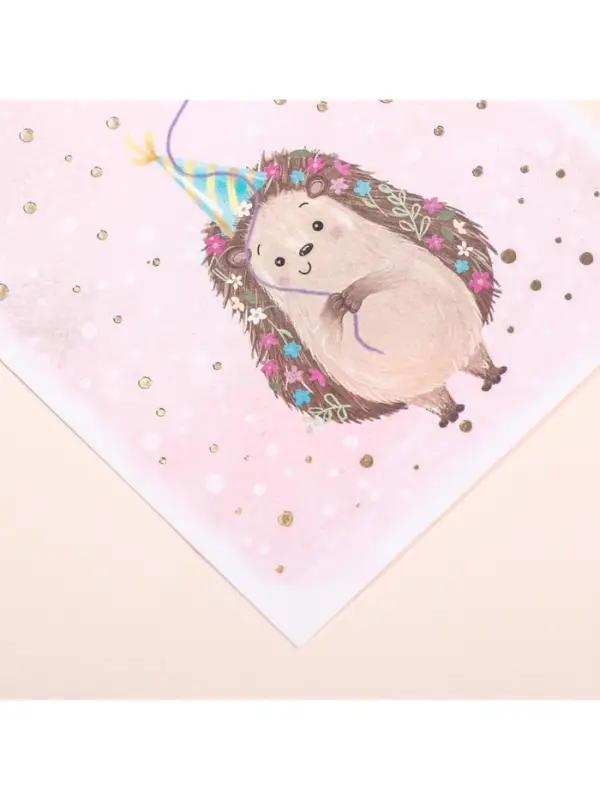 Поздравительная открытка на акварельном картоне с тиснением &laquo;Желаю счастья&raquo;, 10 &times; 15 см