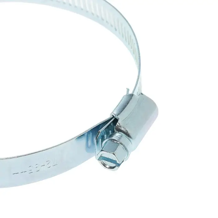 Хомут червячный ZEIN engr, сквозная просечка, диаметр 72-95 мм, ширина 12.7 мм, оцинкованный