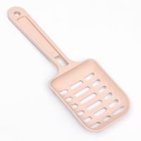 Туалет-домик угловой для кошек закрытый с дверцей 57*46*37 см, бежево-серый