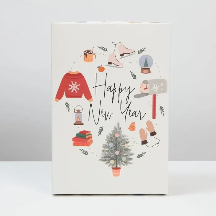 Коробка подарочная новогодняя складная &laquo;Хюгге&raquo;, 30 х 20 х 9 см, Новый год