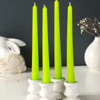 Набор свечей античных, 2,3х 24,5 см, 5 ч, 55 г, 4 штуки, зелёный