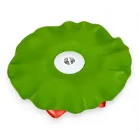 Садовый светильник для водоемов 28 х 28 х 9 см на солнечной бат-е "Лотос" красный N008