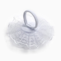 Выпускной.Бант для волос на резинке, белый, 10.5 см, Кошечка Мари Выпускной.Бант для волос на резинке, белый, 10.5 см, Кошечка Мари