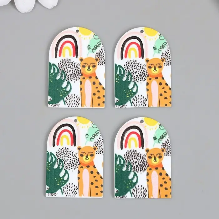 Декор для творчества акрил "Леопард. Абстракция" 0,2х2,8х3,9 см