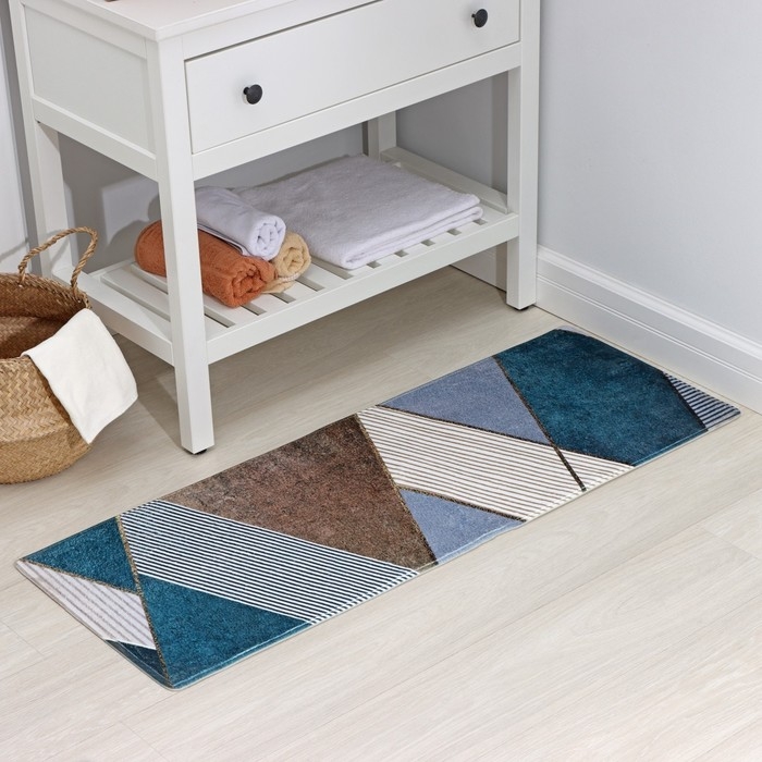 Коврик для ванной и туалета Доляна &laquo;Мелаж&raquo;, 45&times;120 см