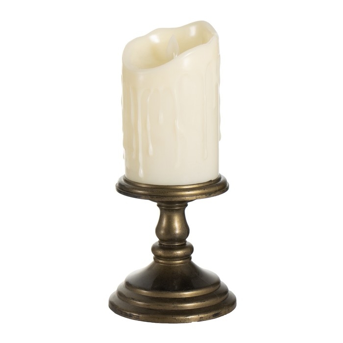 Ночник Ночник "Свеча на подсвечнике" LED от батареек бронза 10,5х10,5х28 см