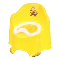 Горшок детский антискользящий &laquo;Комфорт&raquo; с крышкой, съёмная чаша, цвет жёлтый