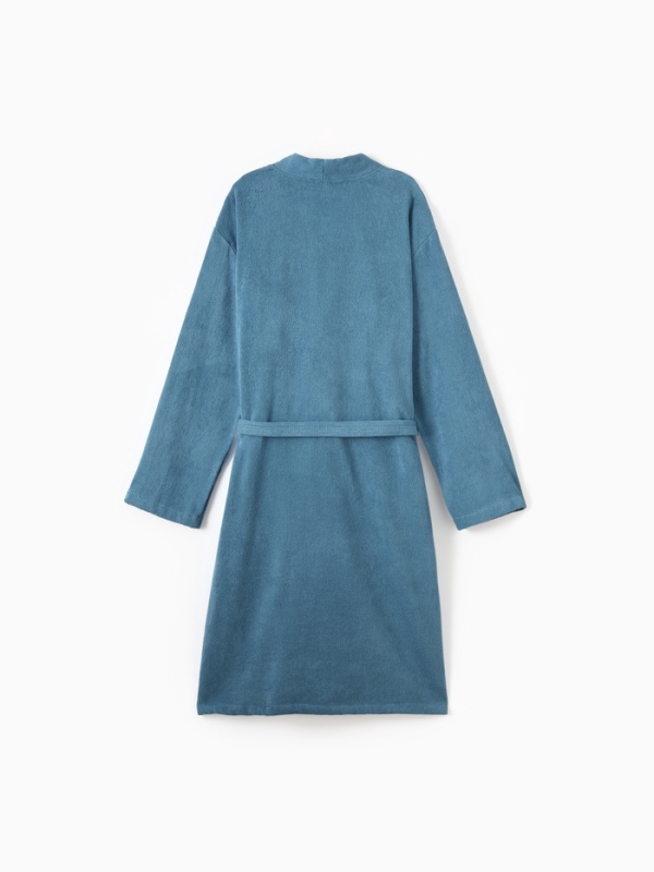 Халат мужской Экономь и Я, цв. морская молна, р-р 56-58, 100% хл, 340 г/м2