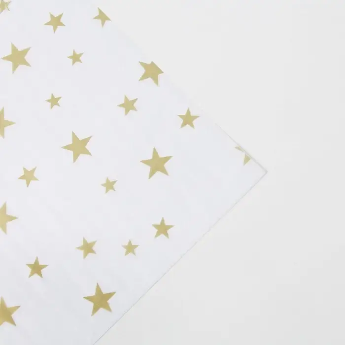 Бумага упаковочная тишью &laquo;Звезды, золото&raquo;, 50 х 70 см