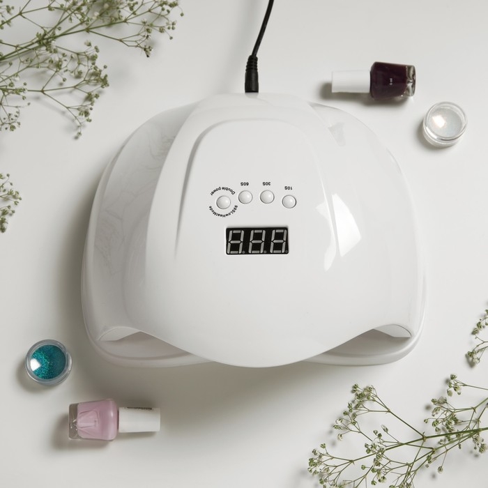 Лампа для гель-лака Luazon LUF-02, UV/LED, 54 Вт, 36 диодов, таймер 10/30/60 с, 220 В, белая Лампа для гель-лака Luazon LUF-02, UV/LED, 54 Вт, 36 диодов, таймер 10/30/60 с, 220 В, белая