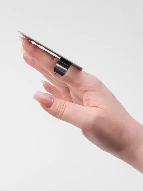 Набор д/нанесения макияжа 2 пред: палитра, спатула металл серебро пакет QF