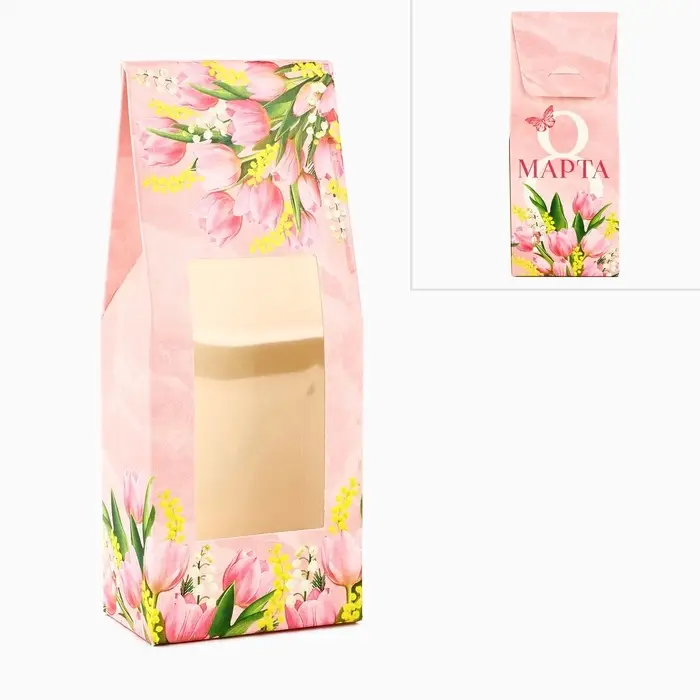 Коробка складная &laquo;8 Марта&raquo;, 14 х 5.5 х 3.5 см