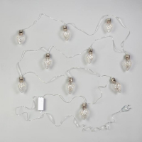 Гирлянда «Нить» 3 м с насадками «Лампочки шишки», IP20, прозрачная нить, 80 LED, свечение мульти, 8 режимов, 220 В Гирлянда «Нить» 3 м с насадками «Лампочки шишки», IP20, прозрачная нить, 80 LED, свечение мульти, 8 режимов, 220 В