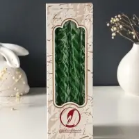 Набор свечей витых, 2,3х 24,5 см, 5 ч, 50 г, 4 штуки, тёмно-зелёный