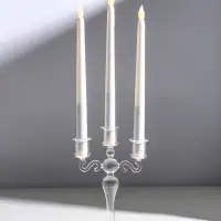 Подсвечник стекло "Версаль" прозрачный d=2.2 см 14х4х21,5 см