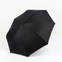 Зонт - наоборот «Однотон», механический, 8 спиц, R = 53/61 см, цвет чёрный/синий Зонт - наоборот «Однотон», механический, 8 спиц, R = 53/61 см, цвет чёрный/синий