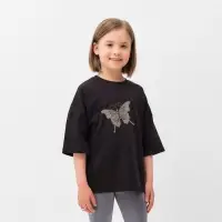 Термоаппликация &laquo;Бабочка&raquo;, с пайетками, 9&times;10.5 см, цвет серебряный, золотой