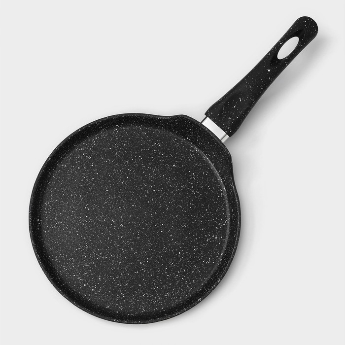 Сковорода блинная Magistro Dark, d=22 см, ручка soft-touch, антипригарное покрытие, индукция, цвет чёрный