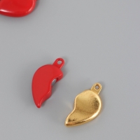 Замок магнитный металл "Вторая половинка, сердце" набор 2 шт красно-золотой 2,6х2,2 см