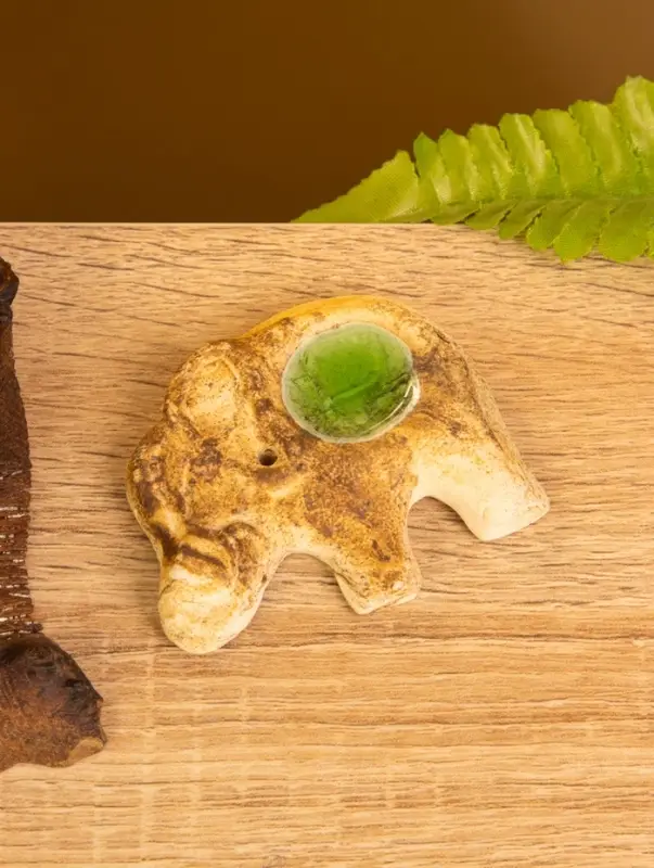 Подставка под благовония "Слон" керамика, цв. бежевый, 7,5х6х1 см