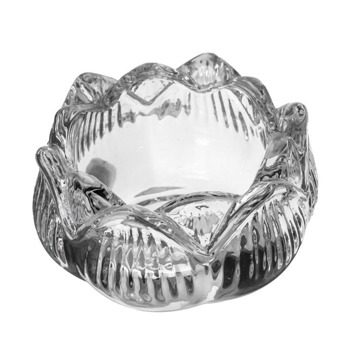 Подсвечник стекло на 1 свечу Подсвечник стекло на 1 свечу "Купавка" прозрачный 3,5х5,8х5,8 см