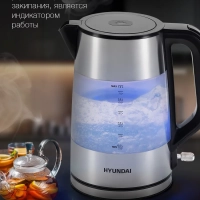 Чайник HYK-P4026 1.9л. 2200Вт черный (пластик)