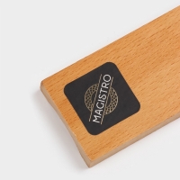 Скалка из мрамора 46х6 см, цвет белый, ручки из бука