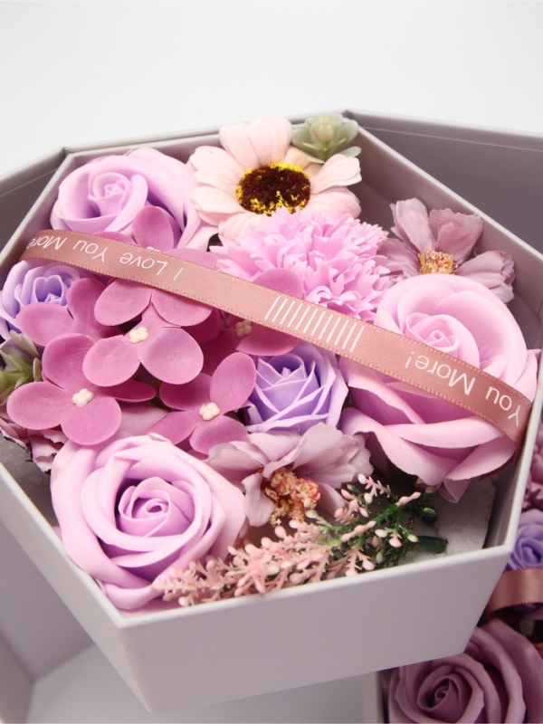 Трехуровневания мыльная композиция фиолетовая