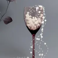 Гирлянда для декора из бусин, айвори - крем