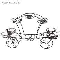 Подставка для цветов &laquo;Карета&raquo;, d=16 см, цвет чёрный