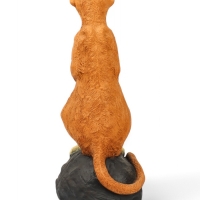 Садовая фигура из полистоуна &laquo;Большой сурикат на камне&raquo;, 60&times;24&times;22 см