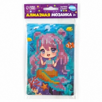 Алмазная мозаика для детей со светящимися стразами «Милая русалка», 10 х 15 см, набор для творчества Алмазная мозаика для детей со светящимися стразами «Милая русалка», 10 х 15 см, набор для творчества