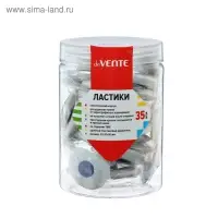 Ластик deVENTE Core, синтетика, 37 х 37 х 10 мм, круглый, пластиковый держатель, белый (штрих-код на каждом ластике)