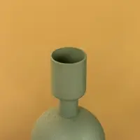 Подсвечник на 1 свечу текстурный "Болотный" с 3 сферами 10х10х25 см