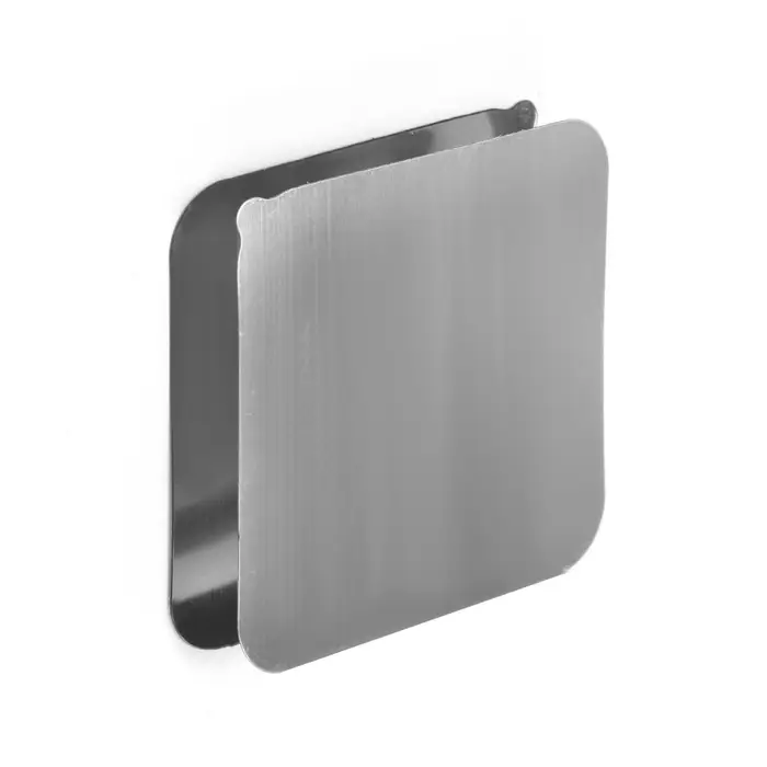 Держатель настенный, 2 шт, ТУНДРА krep, с клейкой поверхностью, 60х60 мм, цвет хром