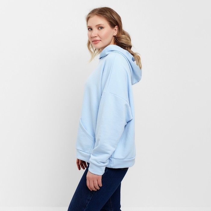 Худи женское MINAKU: Casual Collection цвет голубой размер 50-52 Худи женское MINAKU: Casual Collection цвет голубой размер 50-52