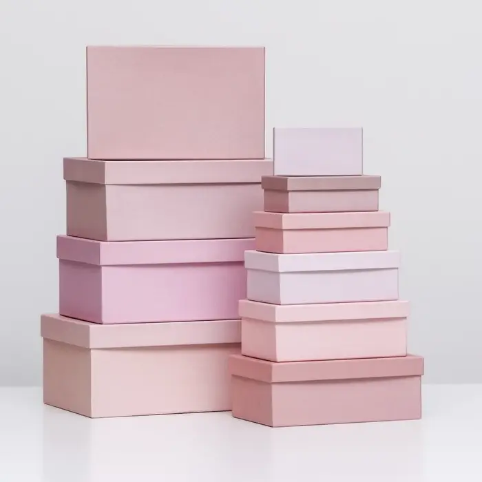 Набор коробок 10 в 1 &laquo;Пудра&raquo;, 30 х 19 х 13 - 12 х 6,5 х 4 см