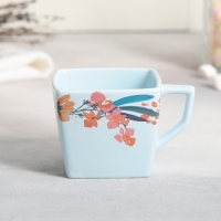 Чайная пара керамическая &laquo;Ты самая особенная&raquo;, кружка 150 мл, блюдце 15.5х15.5 см, цвет голубой