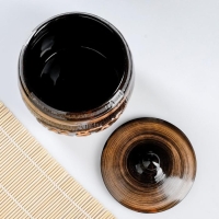 Бочонок "Мед" 1,2л / 14х16см, старина