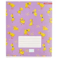 Тетрадь 12л кл Забавные утята, обл карт, МИКС