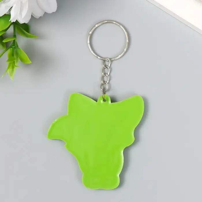 Брелок для ключей на кольце &laquo;Лисёнок с кактусом-сердечком&raquo;, резина, 5.5&times;5.5 см