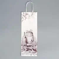 Пакет подарочный под бутылку, упаковка, &laquo;Подарок для тебя&raquo;, белый крафт, 13 х 36 х 10 см