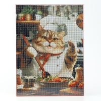 Алмазная мозаика с полным заполнением на холсте с подрамником &laquo;Толстенький повар&raquo;, 30 х 40 см
