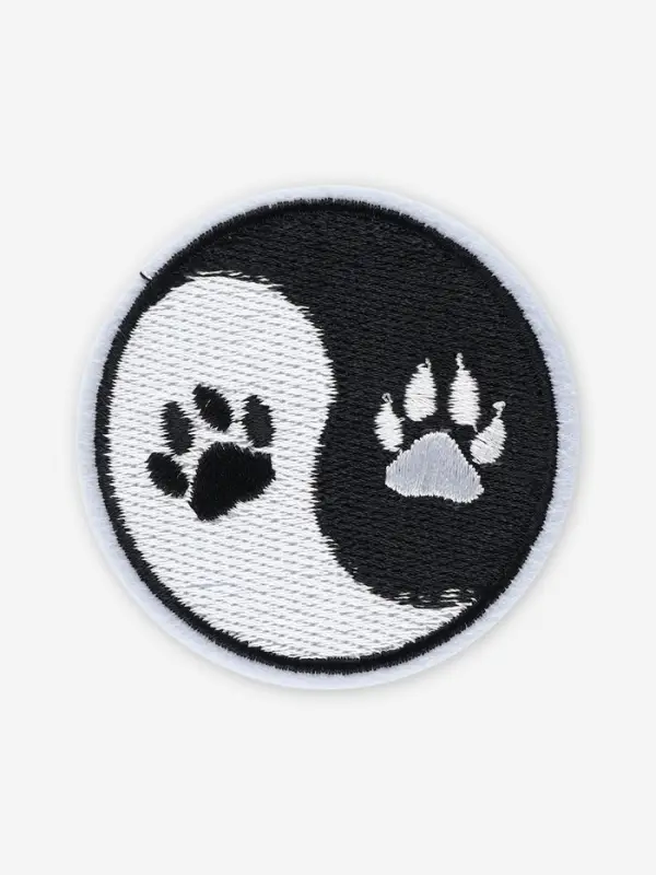 Термоаппликация &laquo;Инь-Ян&raquo;, 6&times;6 см, чёрно-белая